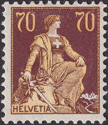 1908, Nr.114 ungebraucht mit Gummi (mit Falz) gut gezähnt, Kat:100.-