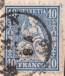 NESSELBACH bei WOHLEN 1865 nach Häggligen, sauberer Chargé-Brief ...