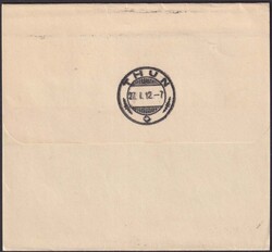 1912 (27.JAN) OBERHOFEN b.THUN nach THUN, sauberes 5Rp.-Streifband ...