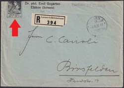 1913+1928, J1 (ungewöhnlicher Zudruck oben links) von Emil Gogarten ...