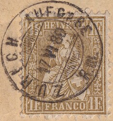 ZÜRICH (Aufgabe) nach Budapest (Ungarn) Nr.36.c auf seltener ...