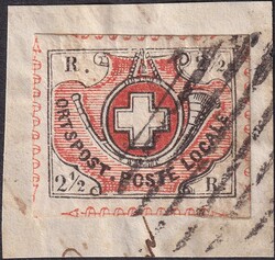 WINTERTHUR, Nr.12 mit RAUTE von SCHAFFHAUSEN (gesuchte Entwertung auf ...