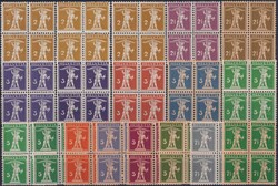 1909-1933, Nr.117-183 (TELLKNABE mit Armbrust, 18 ungebrauchte/ meist ...