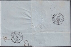 BASEL 1866 nach Montpellier (FR) Nr.33 auf sauberem Beleg mit Inhalt. ...