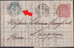 FORWARDER-BELEG von Strasbourg (FR) ab BASEL nach LANGNAU, Nr.38 auf ...