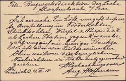 1915, Privat-Absender AUGUST HOFFMANN (Kohlen & Koks Zürich) nach ...