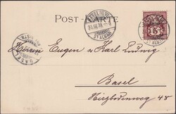 BASLER TAUBE +Rayons +Strubel auf sauberer AK ab Basel: 20.MÄRZ.1899 ...