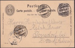 Zürich 1902 (14.SEPT) nach Jonsdorf (bei Zittau) 58B+59B sehr sauber ...