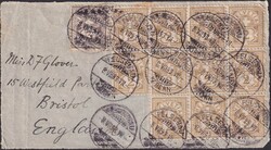 FELSENAU b.BERN 1893 nach Bristol (England) attraktive Frankatur von ...