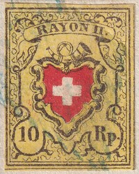 FRICK 1852 nach Aarau, Rayon II T.22 D-LU auf archivfrischem ...