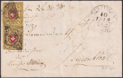 MELLINGEN 1852 nach O.SIGGENTHAL, attraktive Frankatur aus ...