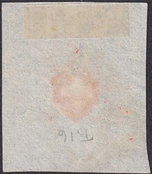 Type 16, 15II mit meist überrandigem Schnitt und attraktivem roten P ...