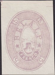 WALLIS (Postamt BRIG) 1883 BELALP mit Aletsch-Gletscher, Nr.4 (helle ...