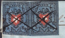 LUZERN Chargé 1851 (3.JAN) nach SEMPACH, Rayonbrief im 2.Rayon mit ...