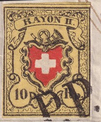 T.27 A1-O, Briefstück von ZÜRICH: 12.DEZ.1850 (Nachmittag) ...