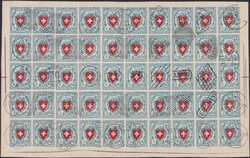 François Fournier-Fälschungsbogen zu 50 Marken (17II mit Rotdruck). ...