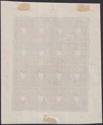 FÄLSCHUNGS-BOGEN Rayon I dunkelblau unbekannter Herkunft mit ...