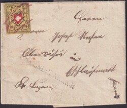 NEUENKIRCH 16.FEB.1852 nach Escholzmatt, Rayon II T.36 A2-RO sauber ...