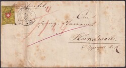 BISCHOFFSZELL: VORAUS-ENTWERTUNG 1851 (23.NOV) nach HUNDWEIL (AR) ...