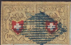 AARAU 1854 (27.APR) nach Wittwil (AG) Rayon II T.1+2 E-LU mit oben ...
