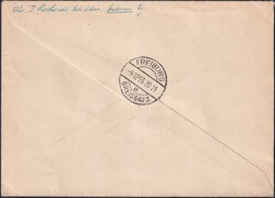 SIEBNEN 1953 nach Freiburg (DE-Franz. Zone) Nr.314+315 (Postauto) mit ...