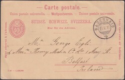 BAZENHAID (BAZENHEID) nach Belfast (Ireland, Irland) 1896 (26.Mai) ...