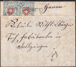 ERISWYL 1853 nach Waldgringen (BE) Paar-Einheit (als "Verschluss" ...