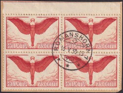 5659: Schweiz Flugpostmarken - Bogenränder / Ecken