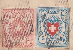 WEINFELDEN 1852 (29.DEZ) nach EGNACH, Rayon III, Type 3 mit Rayon I T ...