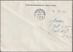 1946, SION (Tag der Briefmarke) mit Pestalozzi 10Rp.-Marke (8x) auf ...