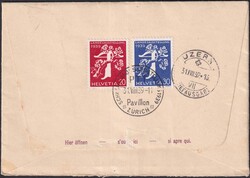 1939, ZÜRICH (Landesausstellung) ungewöhnliche Chargé-Verwendung ...