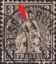 3c schwarz, Nr.29 mit Ausland-Stempel (von WIEN) übliche, leicht ...