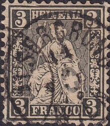 3c schwarz, Nr.29 mit Ausland-Stempel (von WIEN) übliche, leicht ...