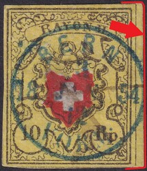 5655106: Rayon II, jaune, sans Croix face (Pierre D) - Sheet margins / corners