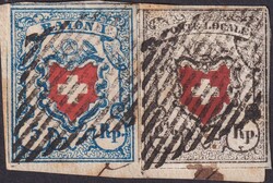 Mischfrankatur: POSTE LOCALE und RAYON I, Type 32 (14I) mit T.11 ...