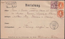 WITTNAU AG (VORLADUNG) 20.AUG.1882 nach "OBERHOF", Buntfrankatur 60A ...