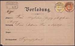 WÖLFLINSWYL AG (VORLADUNG) 6.SEPT.1889 nach "OBERHOF", Buntfrankatur ...