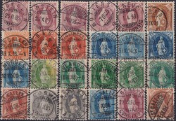 1882-1910, STEHENDE HELVETIA, grosse Sammlung von 1'572 Marken in ...