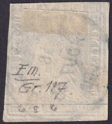 VERRIERES (NE), 23A (23A3) mit gesuchtem blauen Orts-Stempel (auf ...