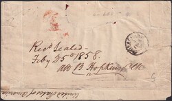 USA, KENTUCKY. Strubelbrief von BASEL nach LAGRANGE (US) 3.FEB.1858. ...