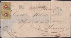 SAVOYEN (SARDINIEN), FRANKREICH (20Rp. im GRENZRAYON, 30km) 1854 (8 ...