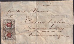 BÖZINGEN (französisch Boujean, mit STAB-Stempel: BOTZINGEN) nach ...