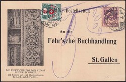 1916, WIL (ST.GALLEN) auf Zudruck-Karte mit Bestellzettel: J4 ...