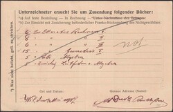 1916, WIL (ST.GALLEN) auf Zudruck-Karte mit Bestellzettel: J4 ...