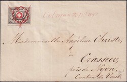 WAADT 4 auf Brief von COLOGNY (26.NOV.1850) nach CRASSIER (prés de ...