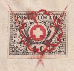WAADT 4 auf Brief von COLOGNY (26.NOV.1850) nach CRASSIER (prés de ...