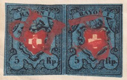 LUZERN 1850 (21.OKT) nach SEMPACH, 15II.d (tiefdunkelblau) auf sehr ...