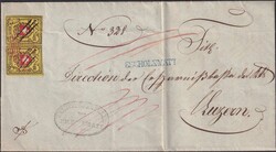 ESCHOLZMATT 1852 nach LUZERN, gelbe Marken 16II.1.09 (dickes ...