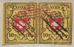 ESCHOLZMATT 1852 nach LUZERN, gelbe Marken 16II.1.09 (dickes ...