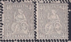50c grau (FASERPAPIER) Nr.50.1.12 mit DOPPEL-ZÄHNUNG im 20er-Bogen. ...